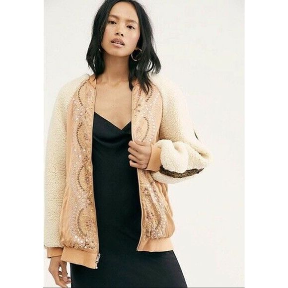 Free People Jackets & Blazers - Free People Embroidered Sherpa Wicked Games Jacket Free People Jackets & Blazers - Free People Embroidered Sherpa Wicked Games Jacket